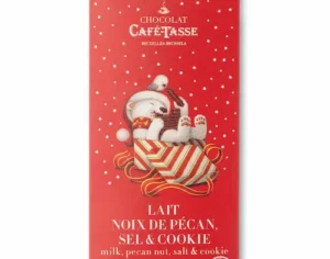 Tablette de Chocolat – Lait Noix de Pécan, Sel & Cookie – 85g Gourmandises Café Boulet