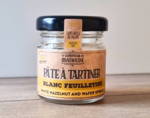 Pâte à tartiner – Blanc Noisette Feuilletine – 30g Gourmandises Café Boulet